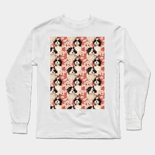 Tibetan terrier cherry blossom Long Sleeve T-Shirt